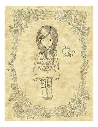 Gor907215 Gorjuss Santoro Stamp-the Friend De Goma