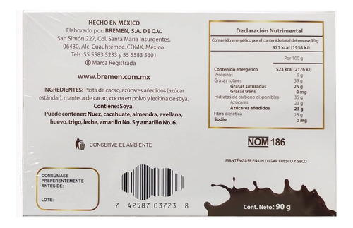 Chocolate Oscuro Lenguas De Gato Bremen Dark 70% Cacao 3pack