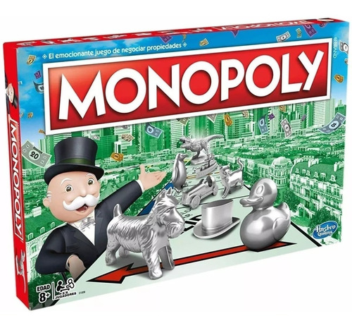 Monopoly Clasico Hasbro - Juego De  Mesa Tradicional 