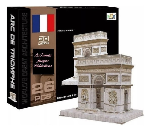 Rompecabezas Puzzle 3d Arco Del Triunfo Paris Francia Regalo