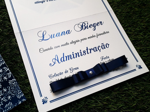 Imagem 4 de 4 de 35 Convites Formatura Administração + Foto Inclusa