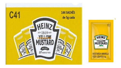 Mostarda Em Sachê Heinz Caixa Fechada Mostarda Heinz Atacado
