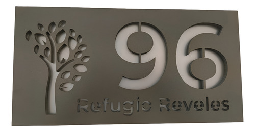 Número Residencial Pvc 10mm 40x20 Cms