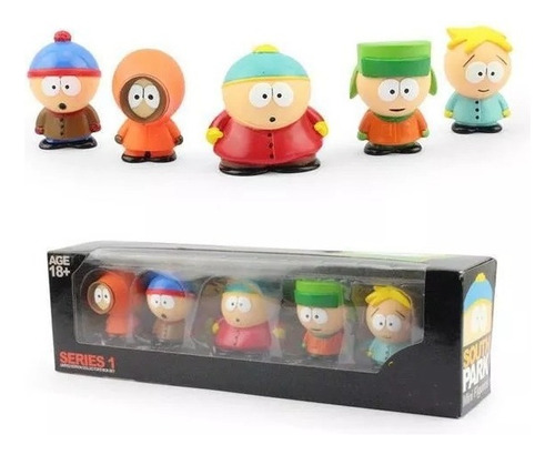 5 Figuras South Park. 6 Cms. Eric, Kyle, Kenny, Stan, Butter