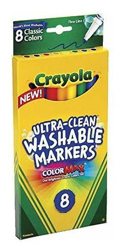 Crayola Ultra-clean Marcadores Lavables, Color Máximo, Línea