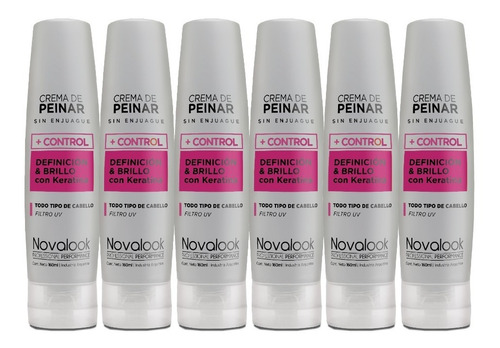 Crema Peinar Novalook Keratina 160ml Todo Tipo De Cabello X6