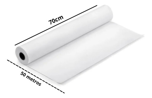 Lençol Toalha Descartável Papel Maca 70x50m Branco 