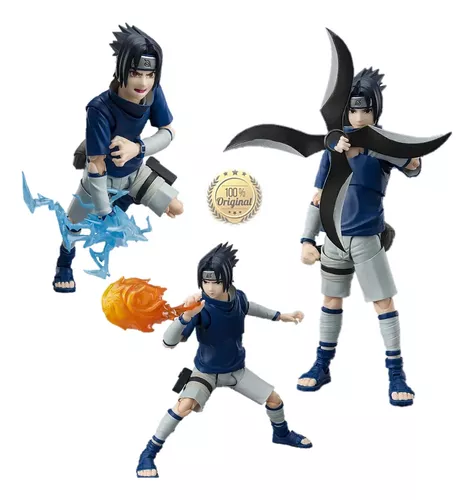 Boneco Naruto Shippudem Sasuke Uchiha Clássico Colecionável