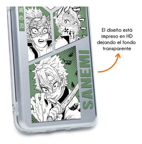 Funda Para Infinix Pilar Sanemi Anticaidas Demon Slayer Case Sanemi Hot 50i