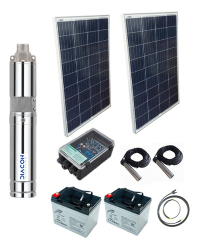 Kit Solar Bombeo 0.76m3hora Pozo Profundo 3 55m.c.a 120w