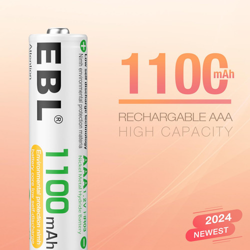 Cargador Para Baterías Aaa Y Aa Recargables Ni-mh 1100 Mah