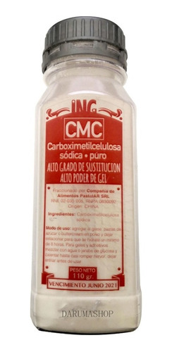 Imagen 1 de 5 de Cmc Carboximetilcelulosa Pastelar 110g Insumo Reposteria 