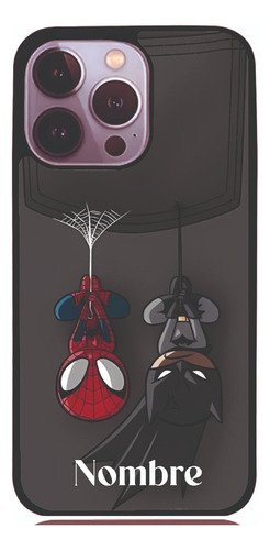 Funda Nombre Personalizado Motorola Spider Y Batman V1