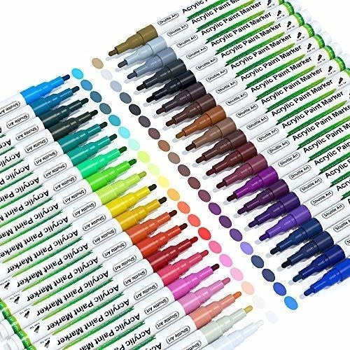 Marcadores De Punta Fina Paquete Con 40 Colores Para Dibujar