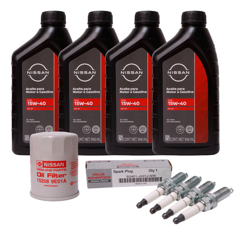 Kit De Afinación Nissan Aceite 15w40 Versa 2019