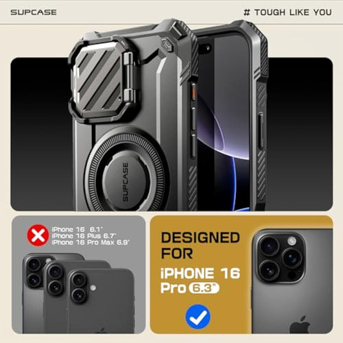 Capa Supcase Para iPhone 16 Pro De 6,3 2024 Com
