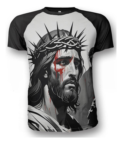 Remera Jesus Sublimada Cristo (estampa Frente Y Espalda)