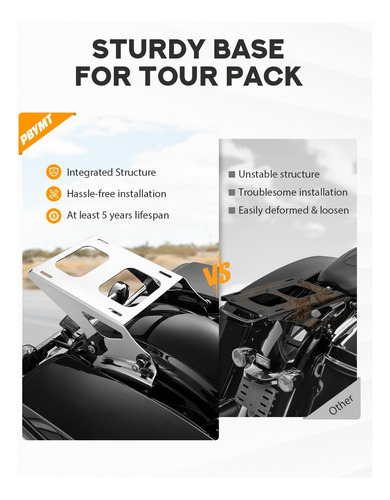 Soporte Desmontable Cromado Para Equipaje Harley Davidson 20