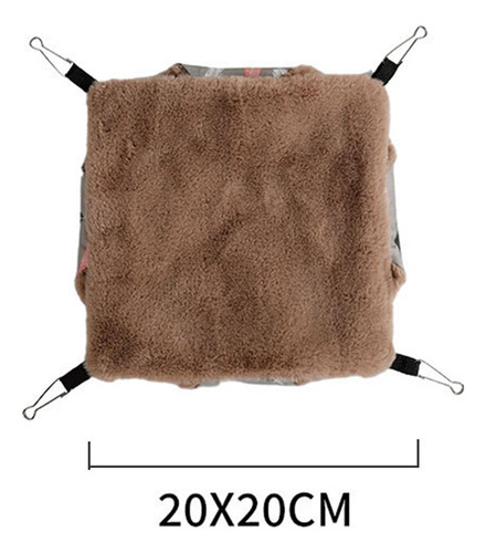 2 Hamaca Colgante De Felpa Cálida Para Los 20x20cm Marrón