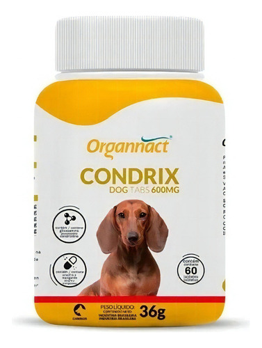 Condrix Dog Tabs 600mg (36g) - Organnact Com 60 Comp