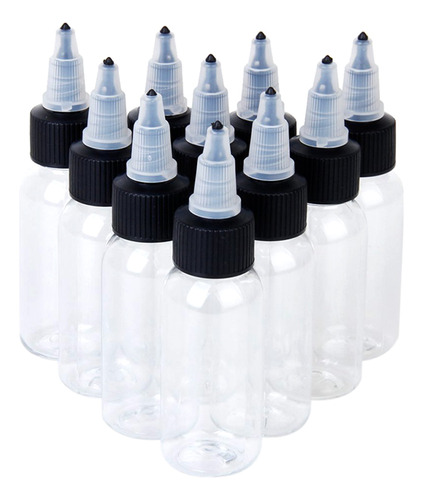 Pacote Com 10 Frascos De Pigmento De Tinta Vazios De 30 Ml,