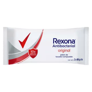 Jabón en barra Rexona Antibacterial Original 90 g pack x 3