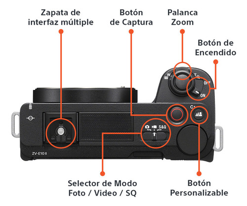 Cámara Digital Mirrorless Sony Alpha Zv-e10m2 Vlogger Aps-c