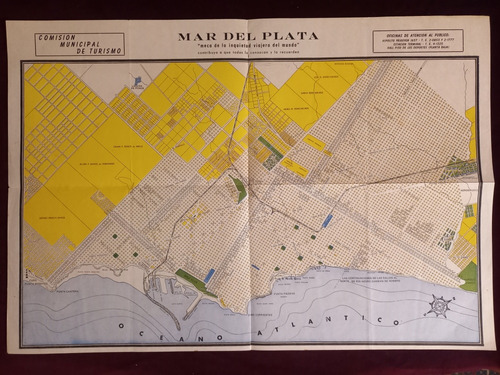 Histórico Mar Del Plata Plano Del Año 1959