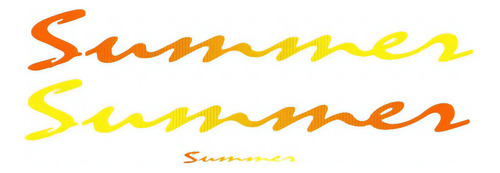 Adesivo Saveiro Summer Resinado Kit Faixa Emblema Sumr Cor Laranja E Amarelo