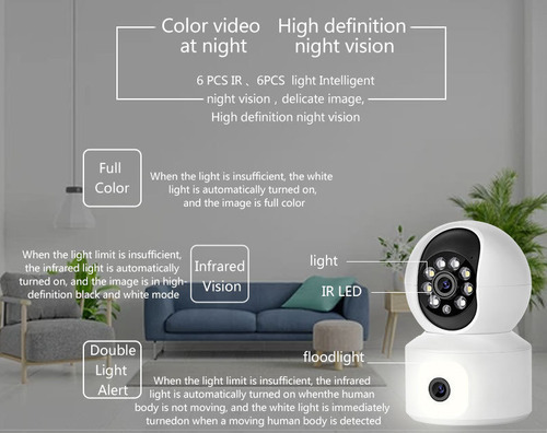 Câmera Ptz Hd De 4 Mp Com Wifi, Rastreamento Automático