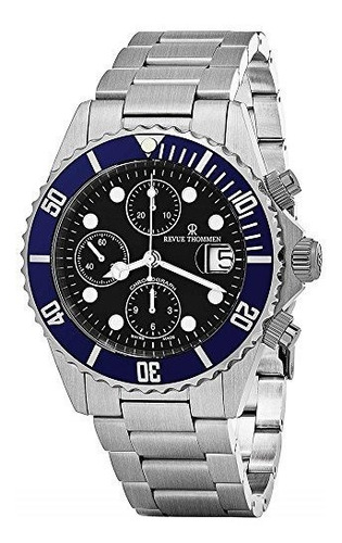 Revue Thommen Diver 42 Mm Para Hombre Negro Dial Acero Inoxi