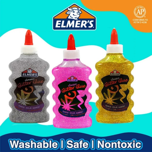 Imagen 2 de 2 de Adhesivo Glitter Glue Elmers Slime Superior Brillos