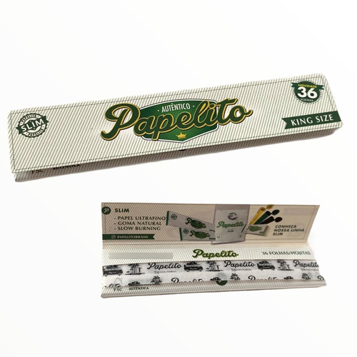 Seda Papelito Slim King Size 1 Livreto Grande Branca