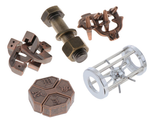 5 Tipos / Juego Retro 3d Lock Juguetes Rompecabezas Estilo 1