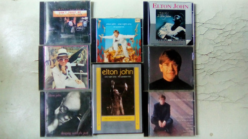 7cds Lote Elton John Anos 70,80,90 E One Night Only Cd + Dvd