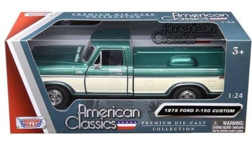 Ford F-150 1979 Custom Verde/ Beige Motormax Escala 1:24