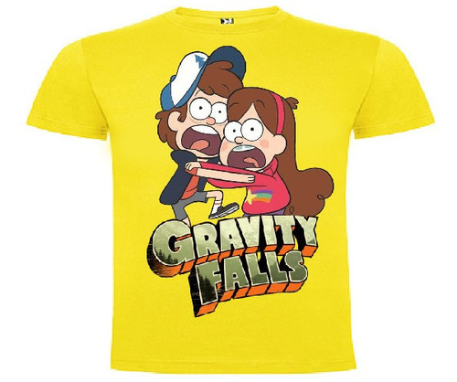 Polera Color Algodón 100% Niños Gravity Falls Abrazados