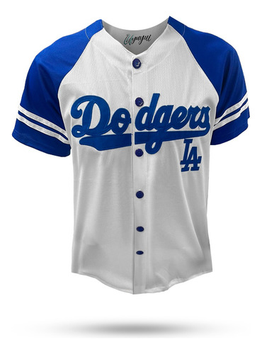 Jersey Casaca Beisbol Dodgers Bordada Blanco Baseball