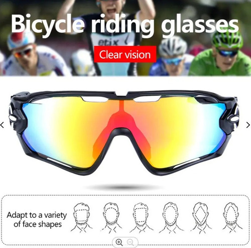 Imagen 6 de 7 de Lentes Gafas Deportivas Para Ciclismo Anti Uv
