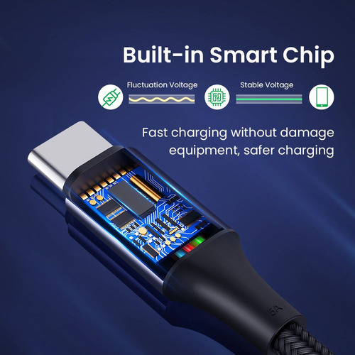 Cable De Carga Rápida Pd 100w Usb C A Usb Tipo C Para Comput