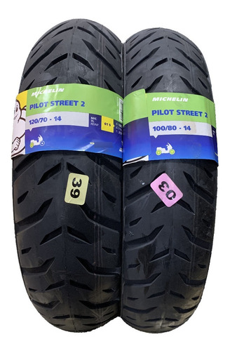 Par Pneu 100/80-14 + 120/70-14 Pcx2020 Michelin Pilotstreet2