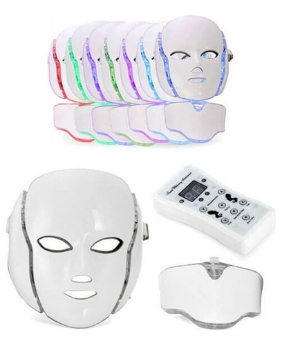 Máscara Facial Led Fototerapia 7 Colores Antiarruga Acné
