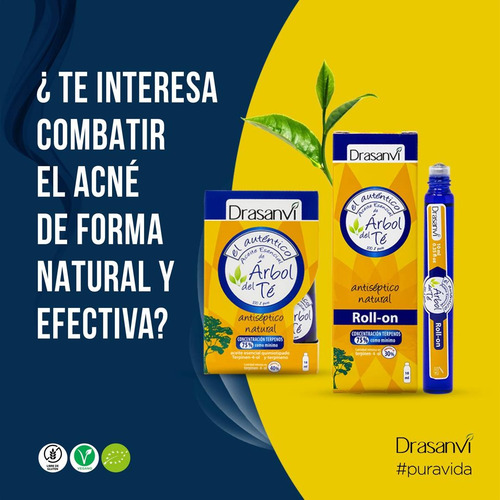 Rasanvi Roll On Aceite Arbol El Te Puro 10 Ml Antiseptico