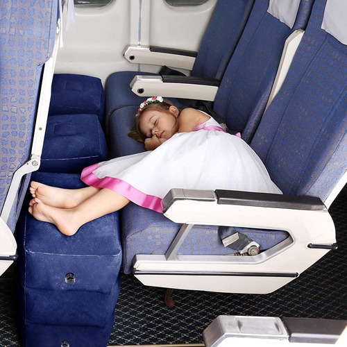 Almohada Cojín Cama Inflable Para Aviones Gris 1 Pieza