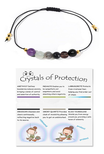 Pulsera De Cuentas De Ojo De Tigre De Cristal De Chakra Cura