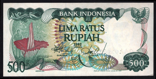 Indonesia Billete De 500 Rupias Del Año 1982  Sin Circular