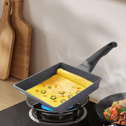 X Sartén Hogar Desayuno Retangle Utensilios De
