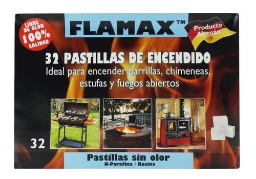 Imagen 2 de 6 de Caja 32 Pastillas Iniciador De Fuego Para Quincho Parrilla