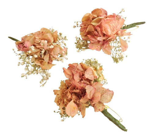 Flores Desidratadas - 2 Lapelas Para Padrinhos Rosê