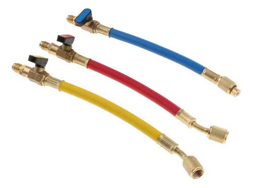 Ta 3x R134a R410a R22 Mangueras De Carga Con Válvula De Bola